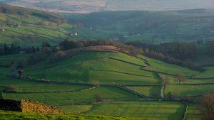 The vast expanse of Yorkshire's rolling hills