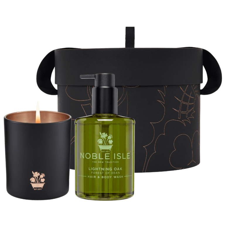 Lightning Oak Candle & Shower Gel Set Noble Isle